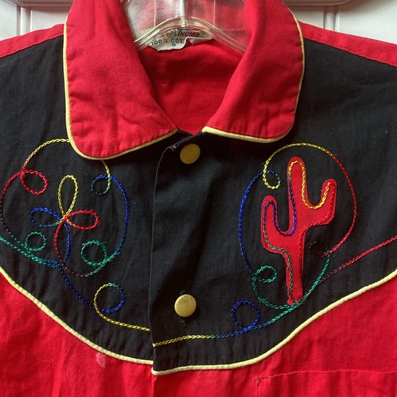 60s Tom Thumb Western Shirt 8 Vintage - Picture 2 of 9